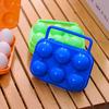 6-Grid Egg Storage Cases Shockproof Refrigerator Eggs Case Dropproof Eggs Protection Tray Non-slip with Handle Kitchen Supplies