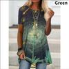 Yaz Kadın Çiçek Baskılı Günlük Bluz Bol Tunik Kısa Kollu O Yaka Üstler Moda Bedenler S 5XL