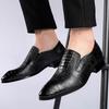 Handmade Mens Wedding Oxford Shoes Black Khaki Leather Brogue Men's Dress Shoes Slip On Business Formal Shoes For Men