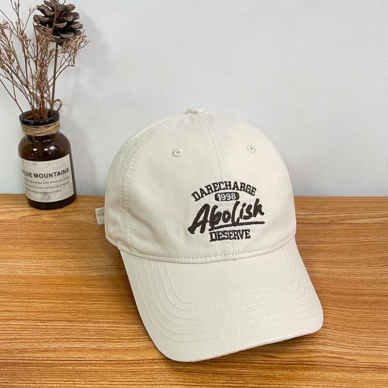 Wide Brim Embroidered Letter Baseball Cap Children Retro Versatile Face Small Couple Sports Cap