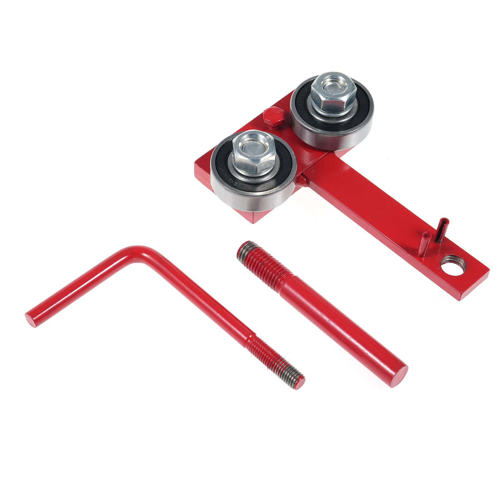 

Зажим для рельсов цепной пилы, полностью регулируемый инструмент для установки шин разного калибра, нержавеющий инструмент для ремонта рельсов цепной пилы красный