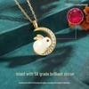 Moon Rabbit S925 Silver Jade Necklace - Elegant Clavicle Chain Gift for Women