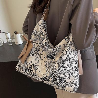 Canvas Bag Women's Large-capacity New Casual Autumn and Winter Shoulder Messenger Commuter Tote Bag