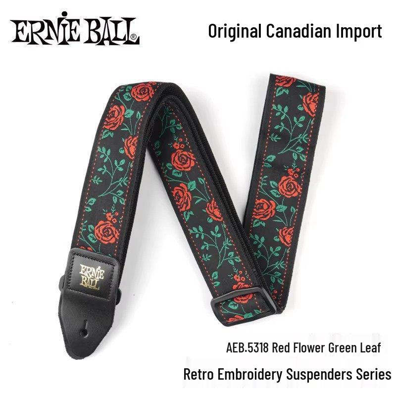Ernie Ball Unisex Bakelite Guitar/Bass Strap - Extended Nylon Crossbody Shoulder Strap