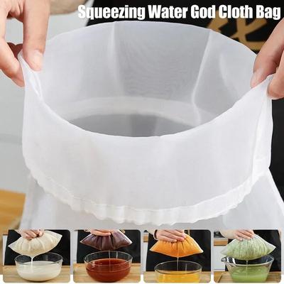 Vergiet Herbruikbaar Yoghurt Thee Kaas Brouw Voedsel Stof Thuis Nylon Soja Melk Wijn Notendoek Brouw Mesh Filterzak Waterzeef