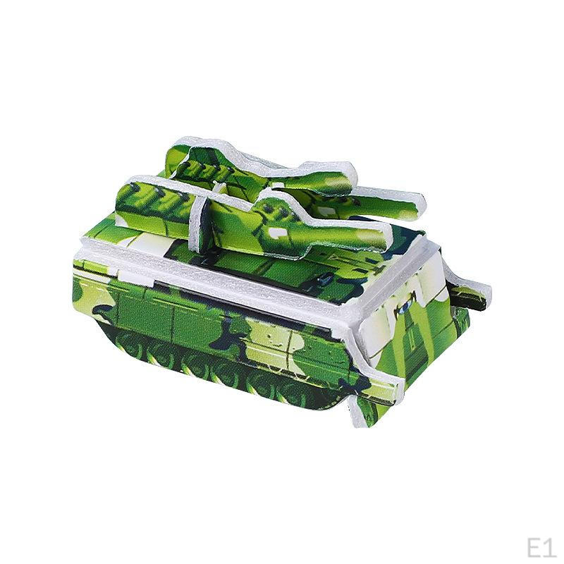 10 Pieces 3D Cartoon Puzzle Tank Plane Crafts Creativity Imagination Montessori Toys for