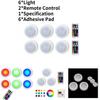 Compact Type-c Usb Mini Rechargeable Remote Control Cabinet Light With Colorful Warm Lighting Options