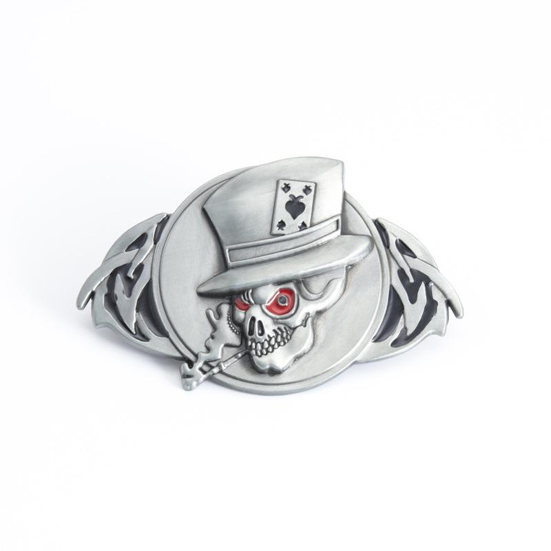 Men s Casual Skull Knight Metal Belt Buckle - European  American Style Fashion Accessory