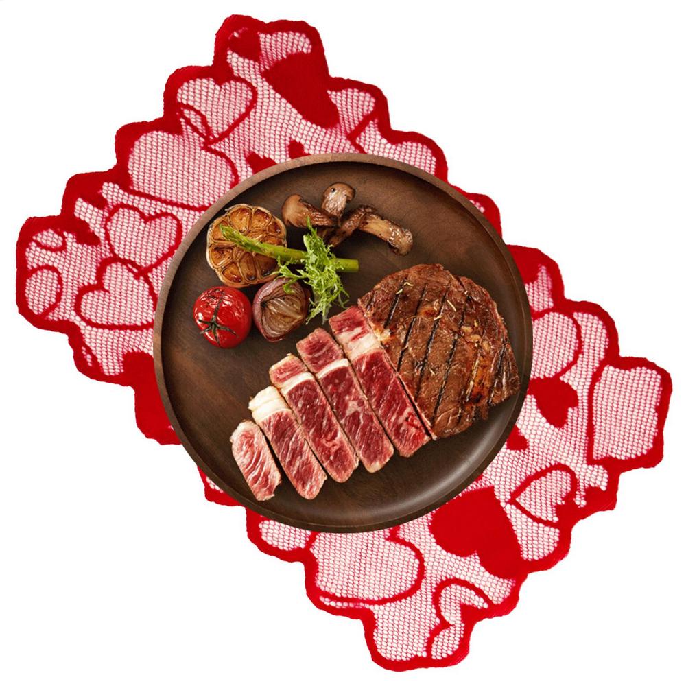 

Valentines Day Table Runner Red Lace Love Heart Valentine s Day Dining Decorations Romantic Dining Table Runner For Holiday