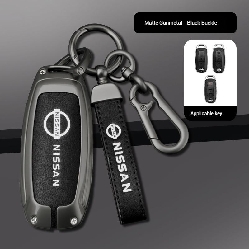 For Nissan Qashqai Juke X-Trail Patrol Leaf Altima Maxima Murano Tiida Teana Rogue Sentra Zinc Alloy Leather Car Key Cover Case