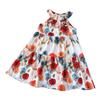 Fashion New Girls' Dress Summer Sleeveless Halter Neck Floral Print Children's Dress Korean Style Hot-Selling Kids' Clothing
