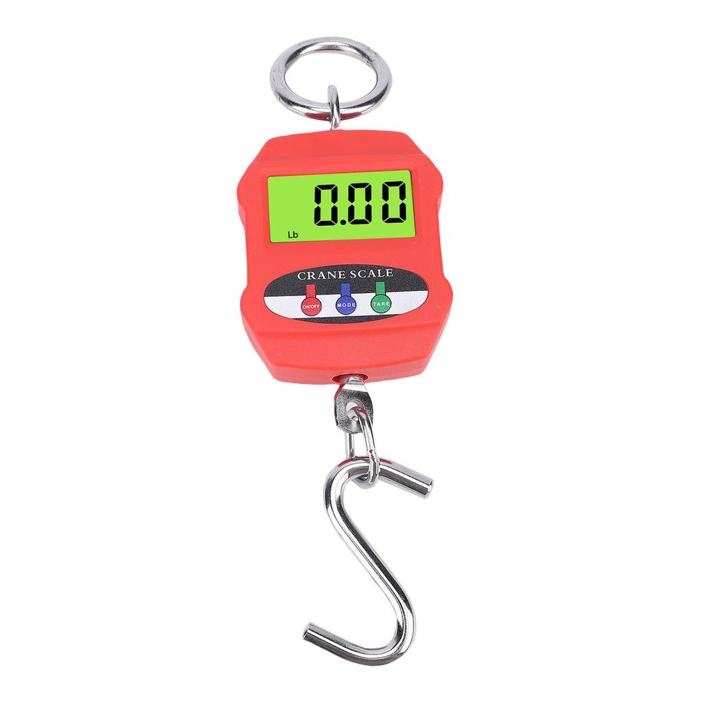 Digital Hanging Scale 300KG 660LB Backlit LCD Screen Handheld Small Crane Scale with Hook for Farm Travel