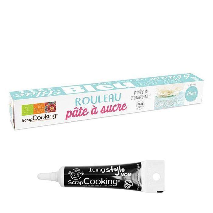 Blue Fondant Roll 430 G + Black Icing Pen