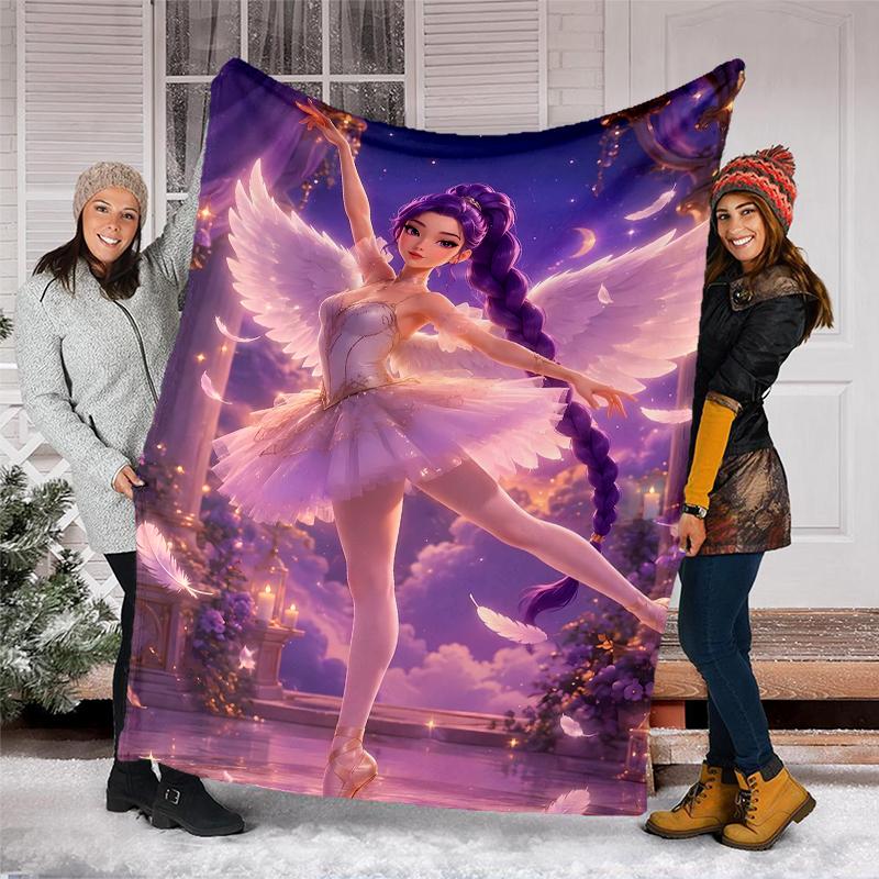 Demon Hunter printed throw blanket—soft,warm;versatile blanket for all seasons—perfect as &air-conditioning throw,nap blanket