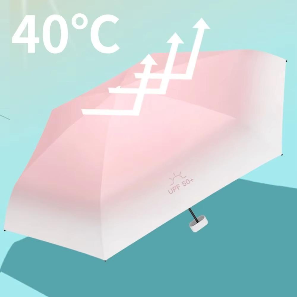 UV Protection Small Pocket Rain Umbrella Parasol Vinyl Folding Umbrella Mini Sun Umbrella  Outdoor