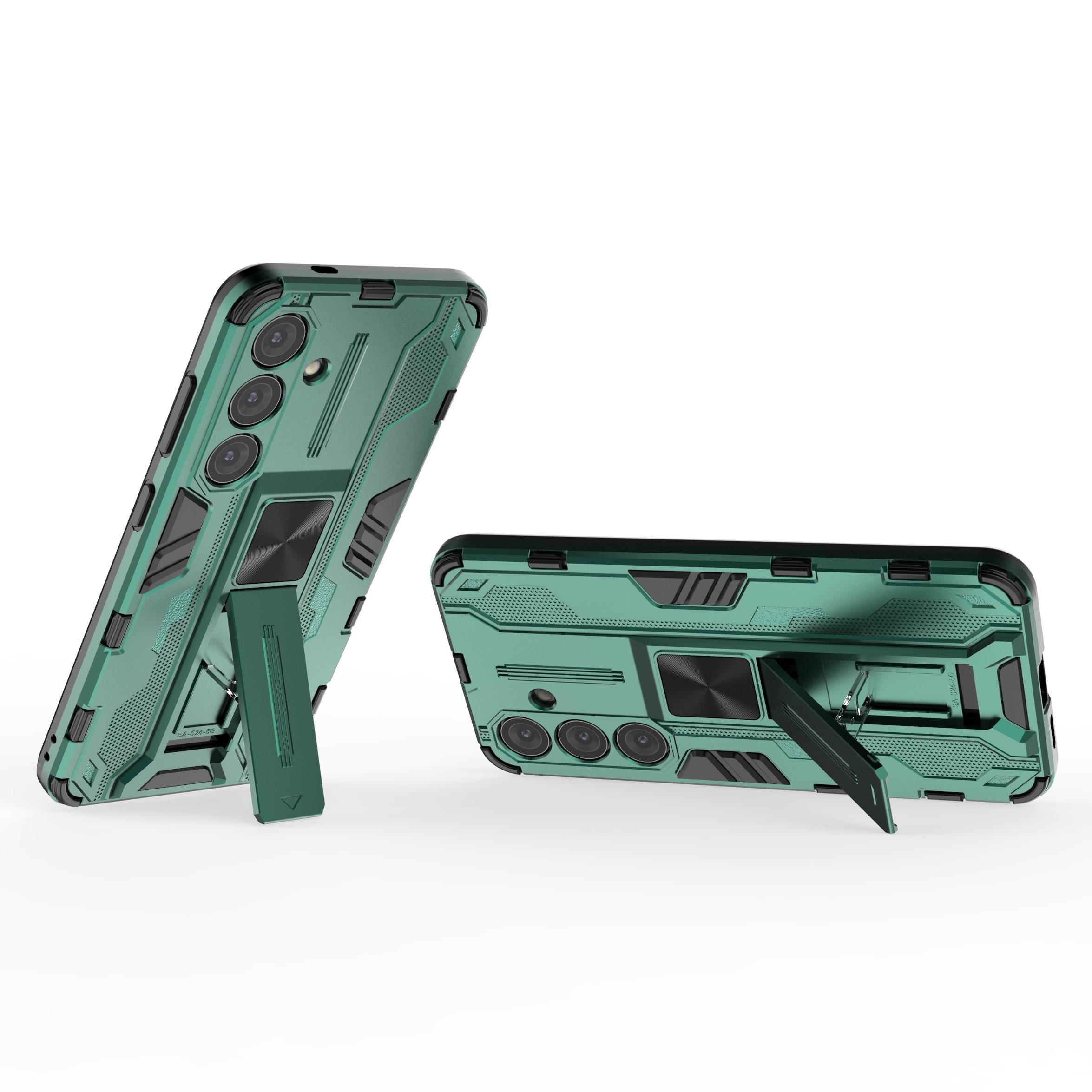 

For Samsung Galaxy S24 Case Kickstand Rugged Protective Phone Cover Green