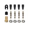 Tire Valve Core Tool Kit: 26-Piece Set with American/French Adapters, Valve Caps, and Bike Pump Accessories