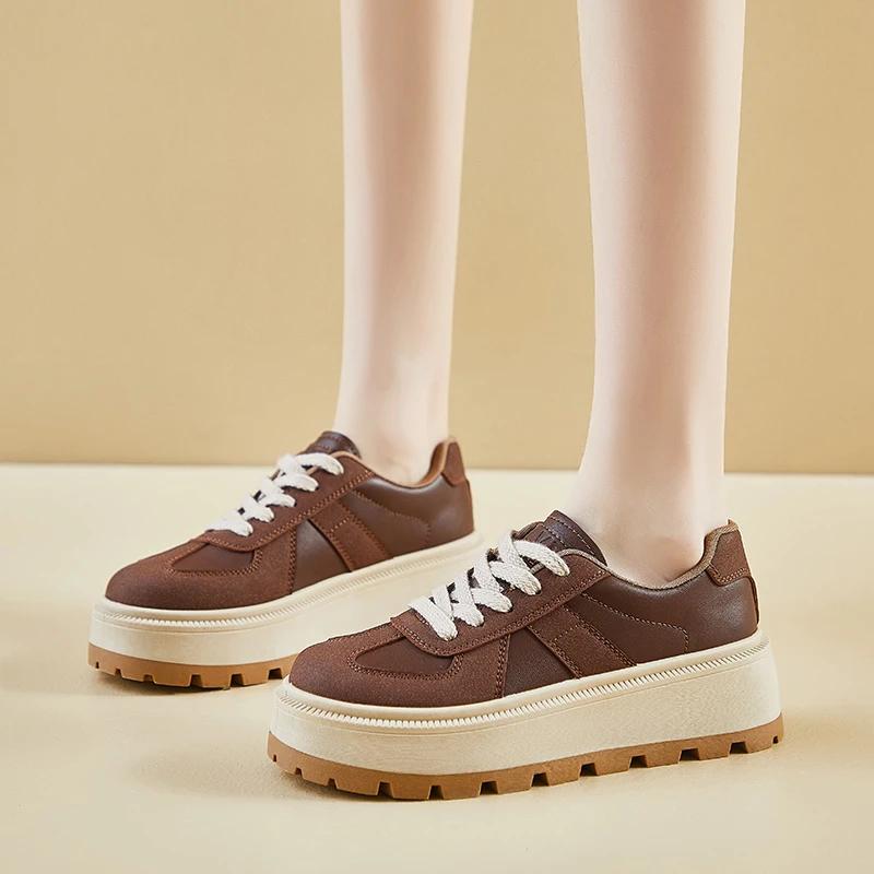 Fashion Shallow Flats Platform Women Sneakers Winter New 2025 Trend Fashion Women Shoes Outdoor Comfort Casual Non Slip Walking Boots