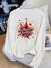 (Asian Size) Sweet Trend Cute Tree Print T Shirt Christmas New Year Graphic Tee Women Autumn Winter Casual Fashion Top Clothing  Long Sleeve T-shirts