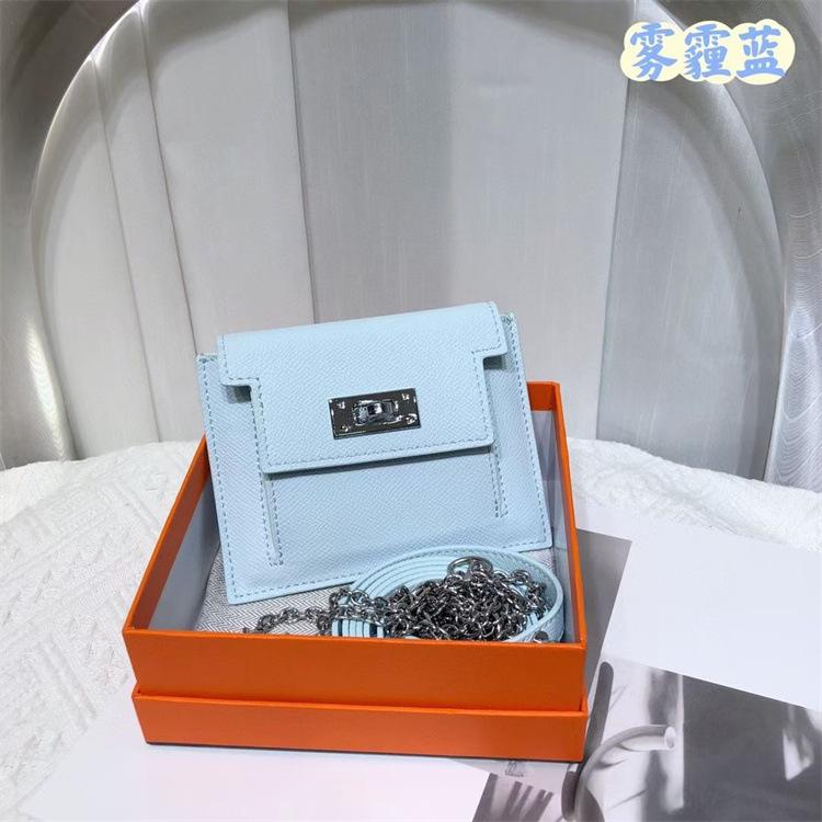 Women's short palm pattern cowhide shoulder crossbody simple new change bag fanny pack wallet card bag integrated bag