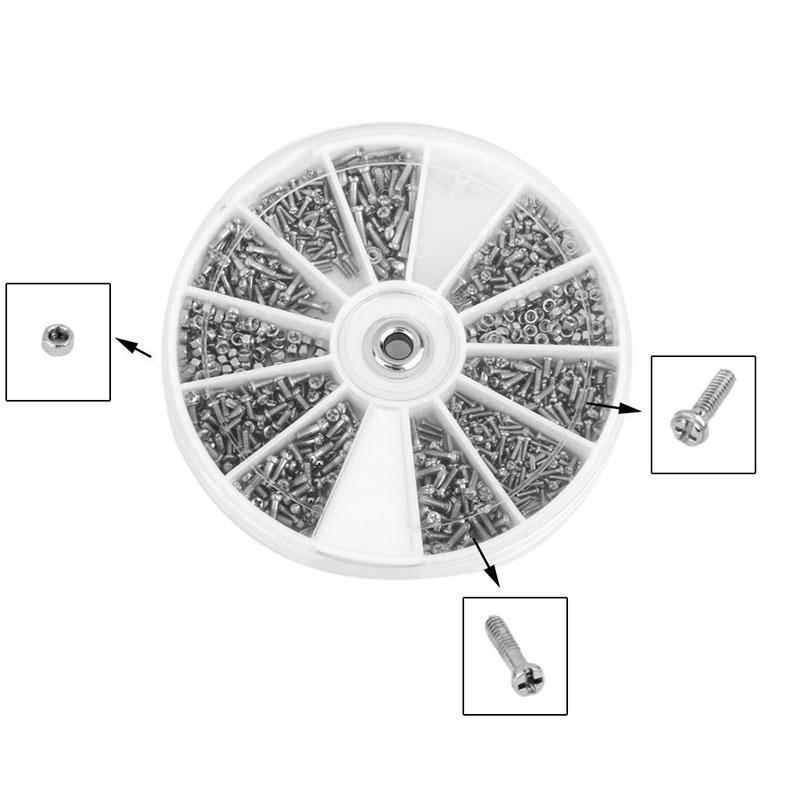 JIEIIFAFH 1000Pcs Glasses Sun Glassess Watches Pad Screw Kit Nut with Screwdriver Repairtools JIEIIFAFH 1000Pcs Glasses Sun Glassess Watches Pad Screw Kit Nut with Screwdriver Repairtools