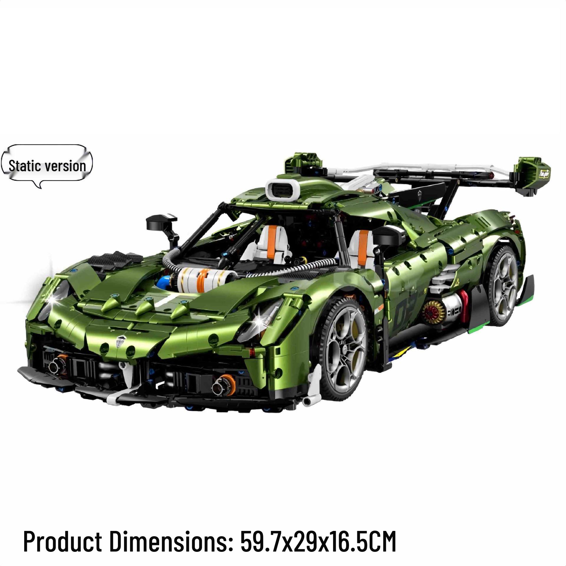 

Gu Li 10628 Mamba Green Koenigsegg Sports Car Building Blocks Compatible with Lego