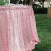 Table Cloth Polyester Rectangle Table Skirt Sparkle Party Wedding Christams Banquet Baby Shower Birthday Cake Table Decoration