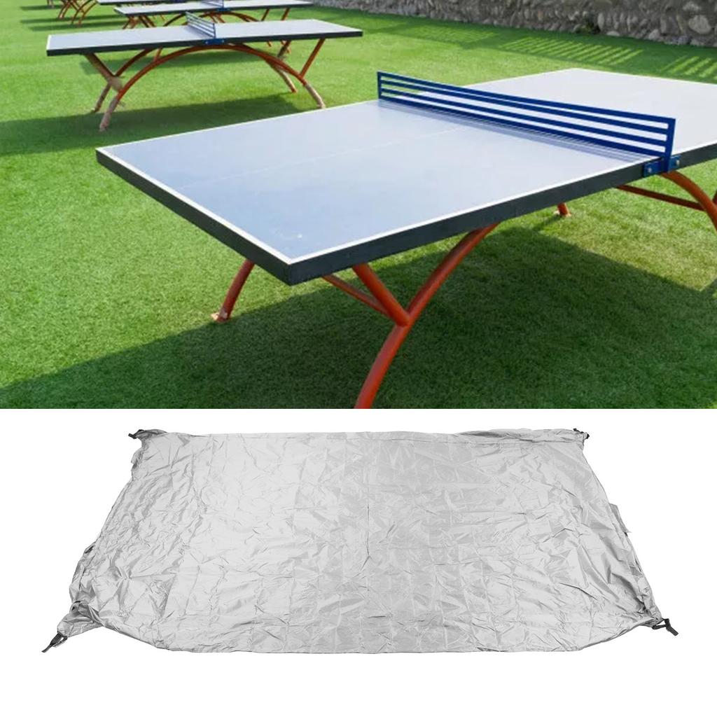 Table Cover Outdoor Waterproof Dustproof Silver Coating Table Tennis Cover for Courtyard Terrace