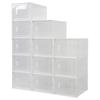 Transparente Schuhboxen Stapelbar Mehrschichtig Platzsparend Kunststoff Schuh-Ausstellungsregal für Schrank