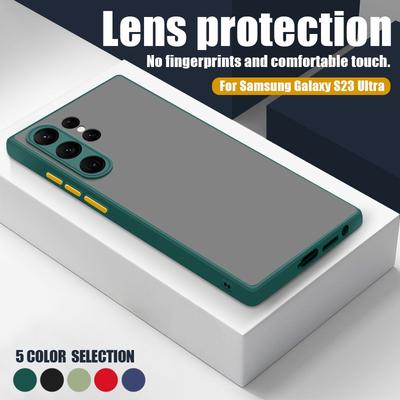 Nárazuvzdorný Matný Kryt pre Samsung S23 FE Ultra S21 Plus S24 Ultra S22 Plus S20 S23 Zadný Kryt Jednoduchý Kryt