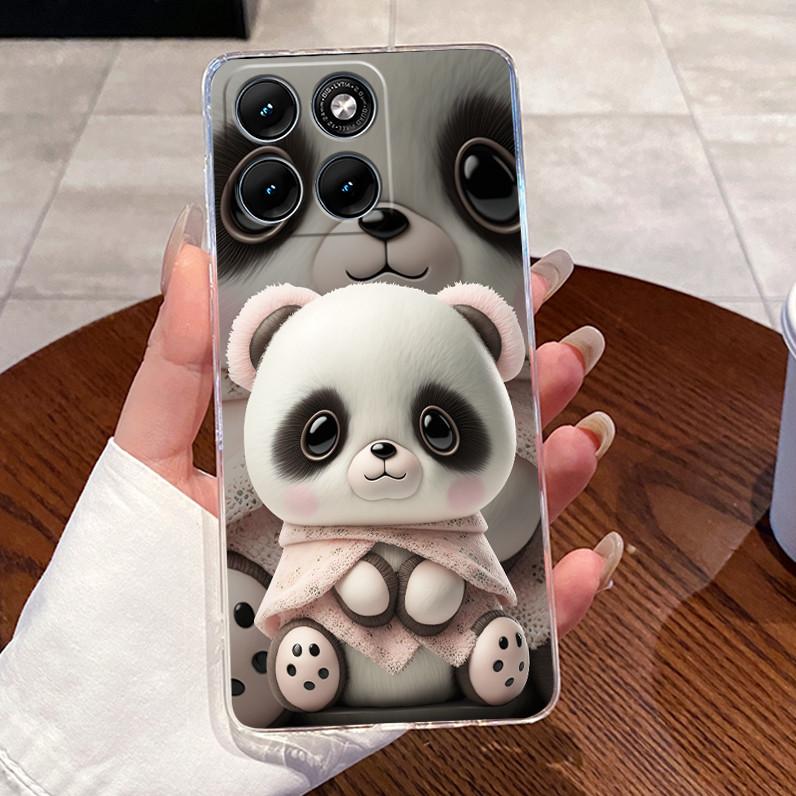 Fashion Cute Cat Lying In Bed Shell Shockproof Phone Case For Motorola Edge 70 Fusion Transparent TPU Silicone Soft Casing
