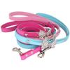 Collier laisse pour animaux de compagnie sélectionné avec soin, cuir PU diamant, grand nœud, laisse pour animaux de compagnie, laisse pour chien de promenade