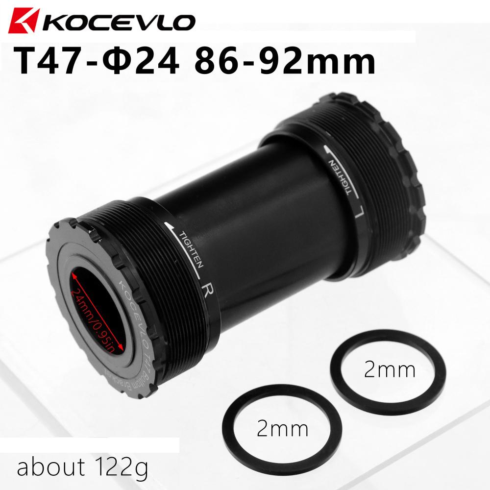 KOCEVLO T47 Threaded DUB Bottom Bracket Inner Diameter 47mm Width 68-86.5MM Aluminum Bearing For 24MM /28.99 Cranksets Axis 86-92 24mm Axle