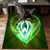 Green Werder Symbol Rug for Living Room, Game Rooms, Office, Bedroom, Office Floor Mat Playful Design, fan gifts Christmas decor