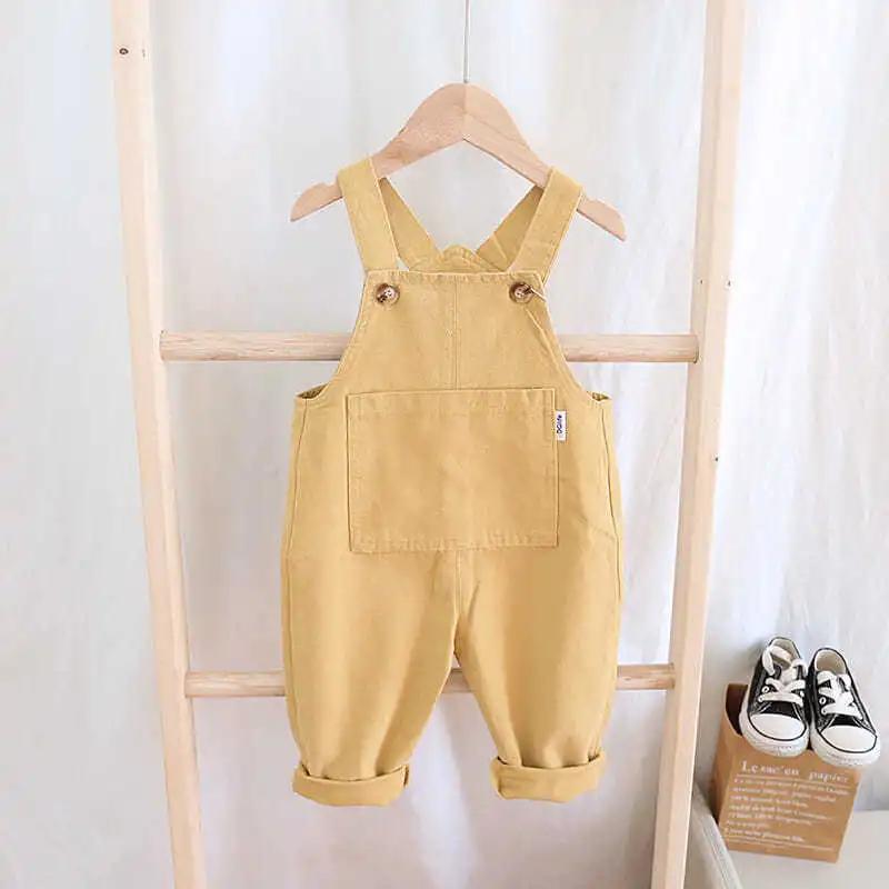 

Комбинезоны для мальчиков и девочек, весенние и осенние детские свободные цельные штаны Treasure 100 бежевый