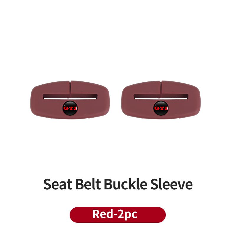 Car Silicone Seat Belt Buckle 0OKYJD5 Covers Scratch-Resistant Protective Covers Car Interior Accessories For VW Golf GTI Tiguan Passat