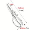 1 Large Strong Spring Kitchen Scissors, Sharp Stainless Steel Scissors, Barbecue Scissors, Chicken Bone Scissors, Steak Scissors.