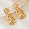 High-End European & American Water Drop Glossy Earrings: Exaggerated Style for Versatile Women's Party Looks