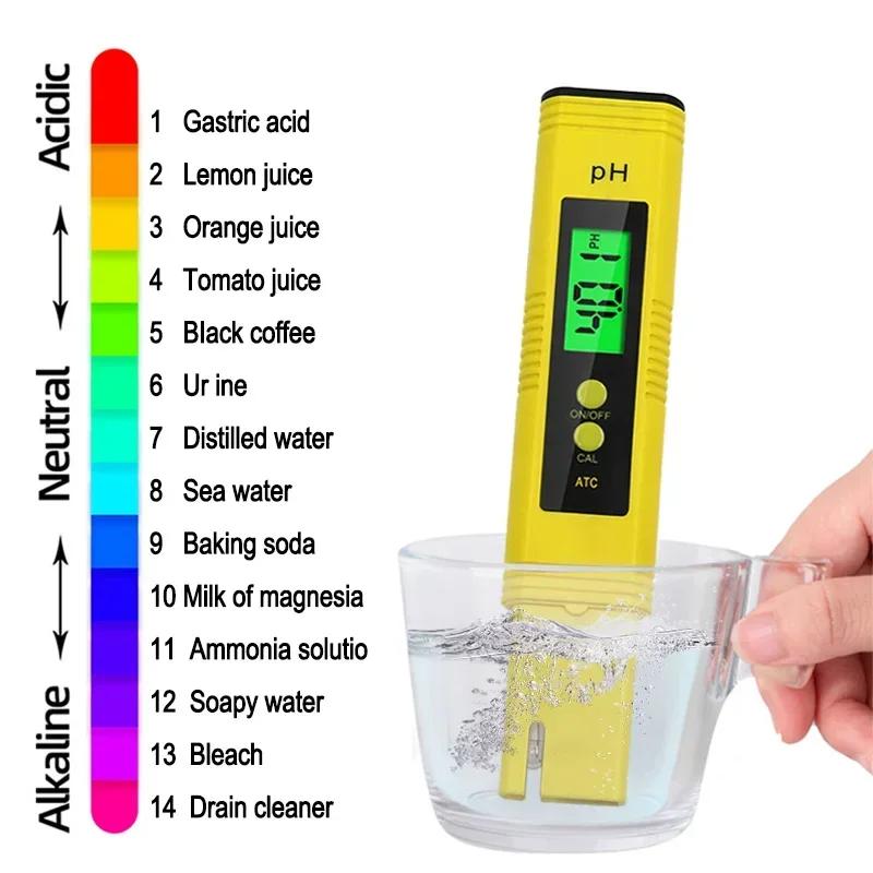 Portable Digital PH Tester - 0.01 Precision LCD Display for Pool Aquarium Water Quality Meter