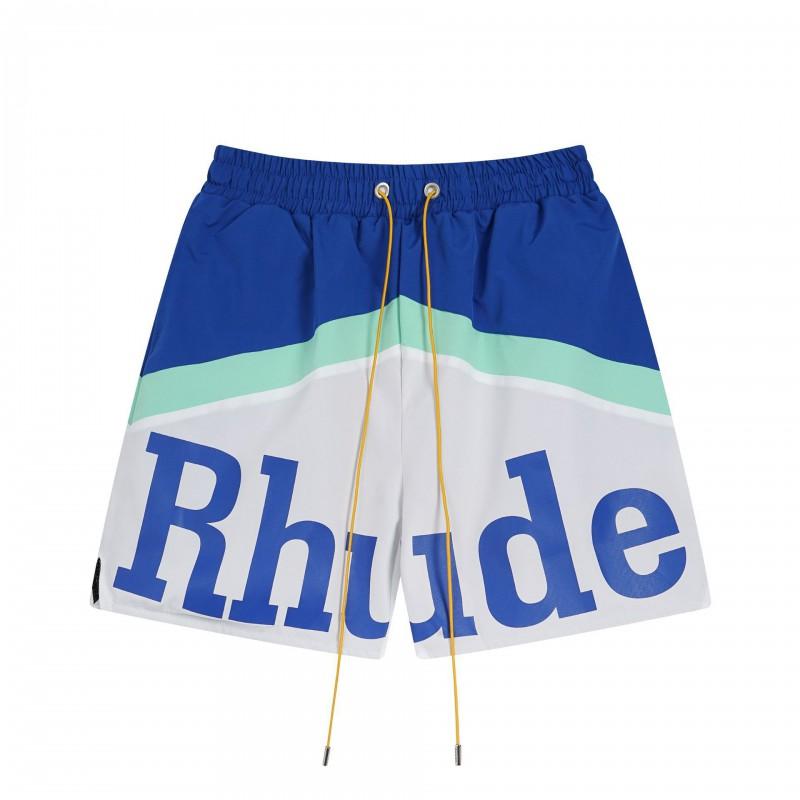 American Streetwear RHUDE Letter Knit Shorts Loose Fit Casual Hip Hop Style