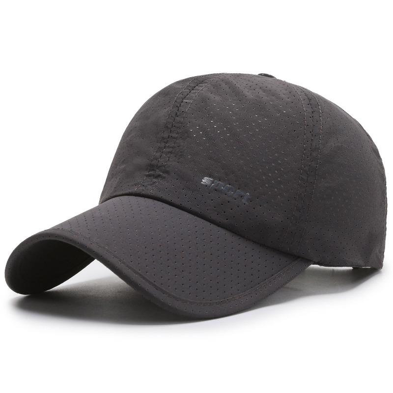 Summer sunscreen quick-drying soft top baseball cap thin breathable outdoor leisure travel shading cap men's and women's mesh