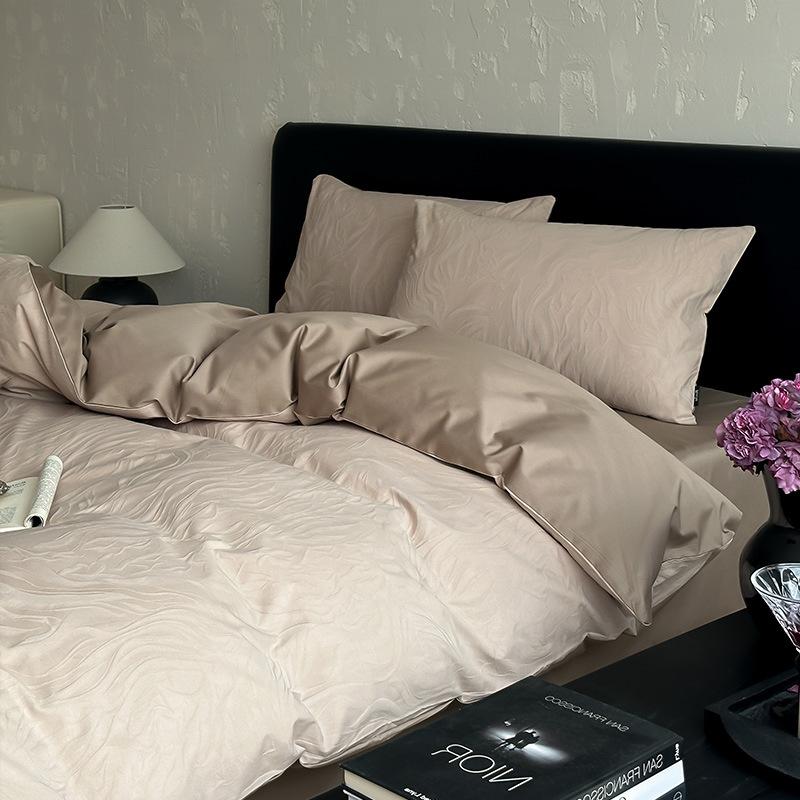 100 High-Grade Pure Cotton Four-Piece Set, Class A Maternal And Infant Grade Cotton Jacquard Quilt Set, Light Luxury Bedding Set