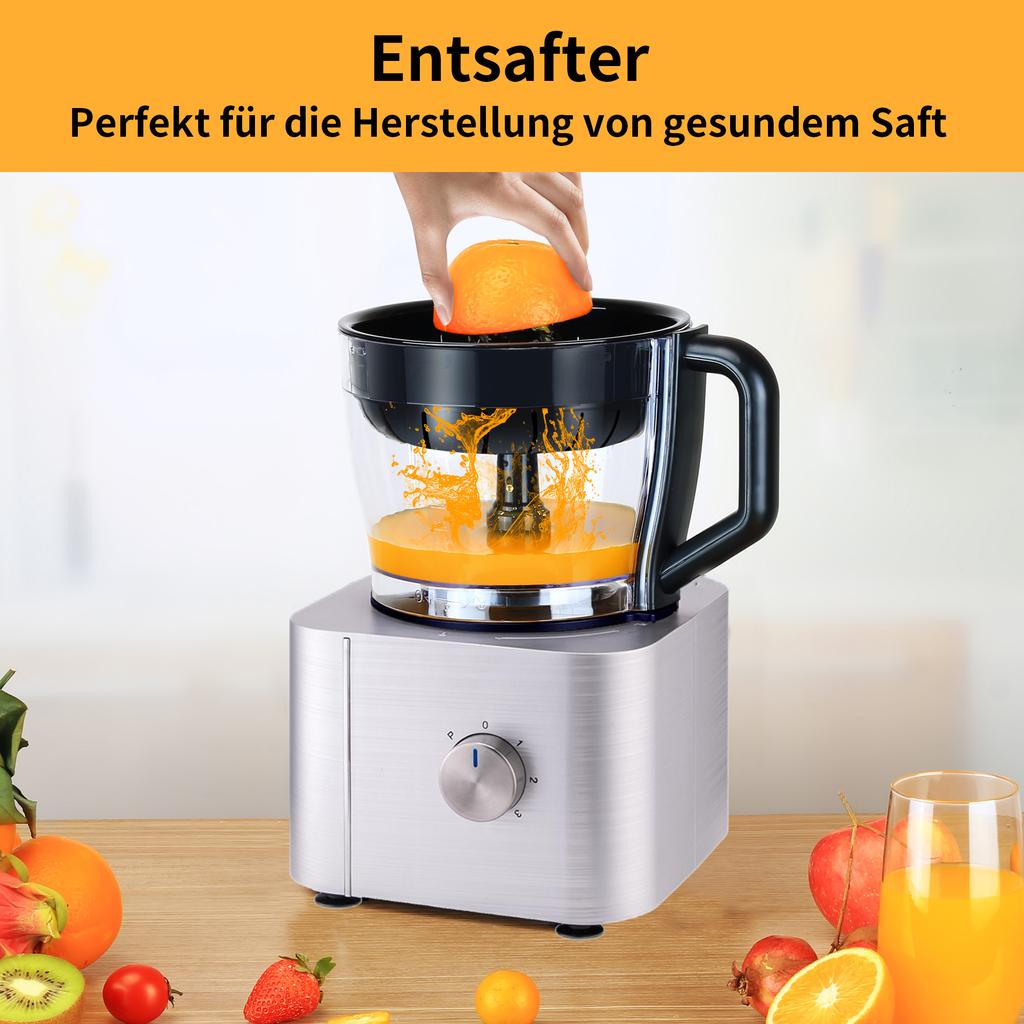 Food Processor, TopStrong 11-in-1 Food Processor and Blender with Chopping Blending Kneading Grinding Whisking Juicing, 1100W