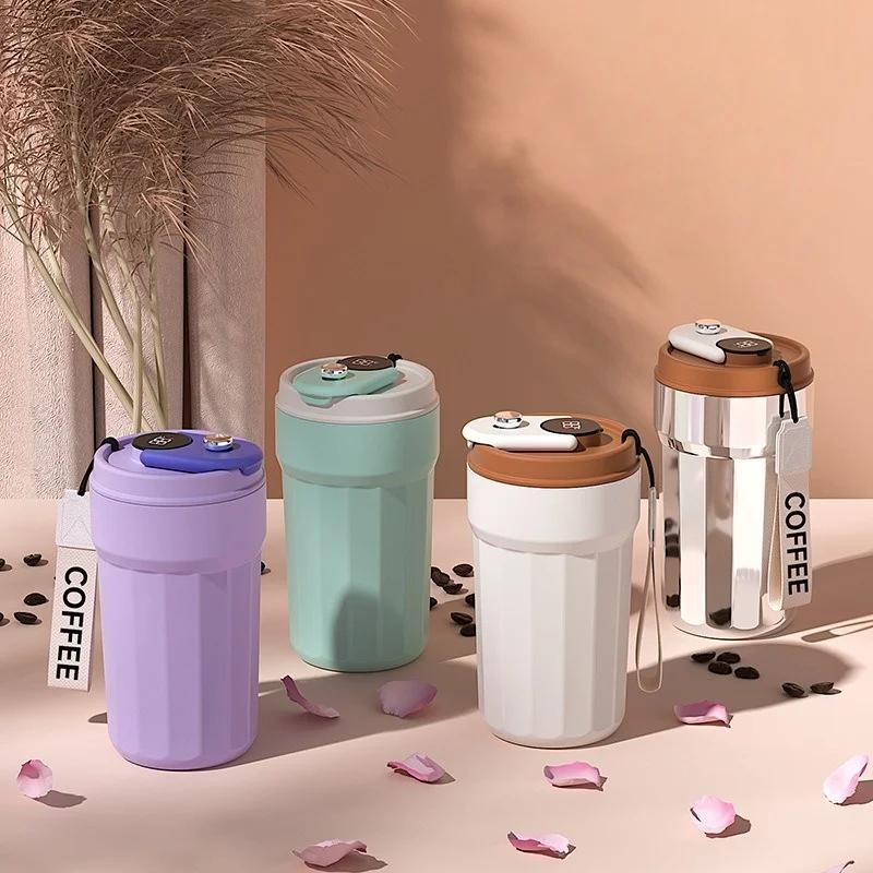 111ml Smart Coffee Tumbler with Temp Display, 1 Drinking Modes, 116 Stainless Steel, Insulated Travel Mug, Cup Water Bottle Cups