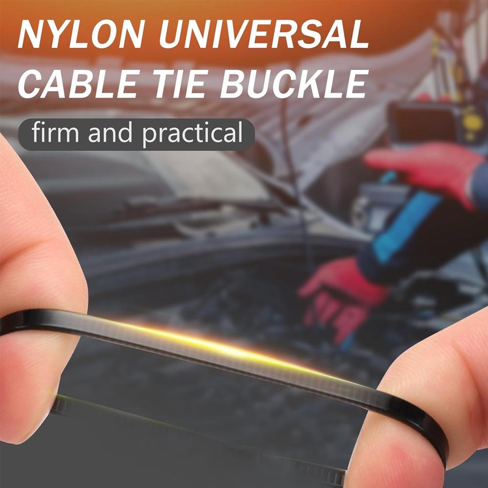 10/20/30/40/50/100pcs Premium Plastic Wire Ties Heavy Duty Cable Self-Locking Nylon Zip Ties Straps For Mudguard Plate Trunk