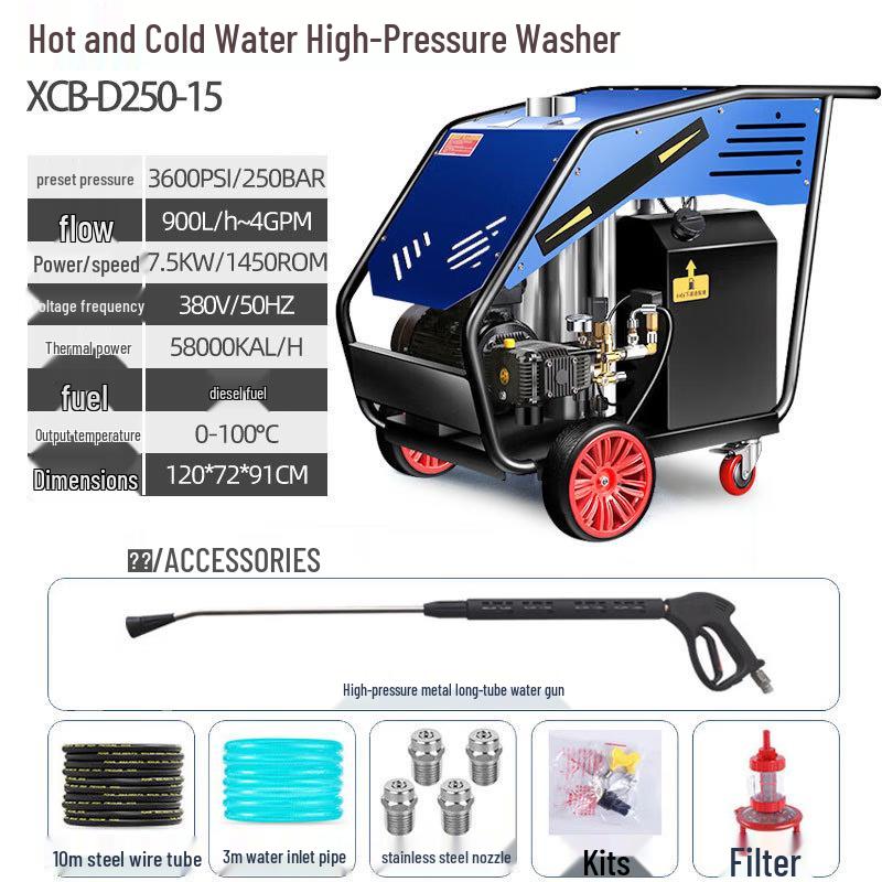 Black Cat Duke Industrial Electric Hot & Cold Pressure Washer CN plug (adapter included)