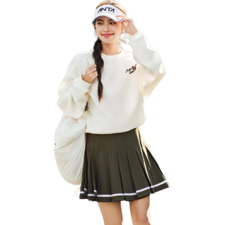 Anta Lifestyle Series Pullover Sweatshirt Spring 2026 Men Sweatshirt Ivory-White 952618702S-1