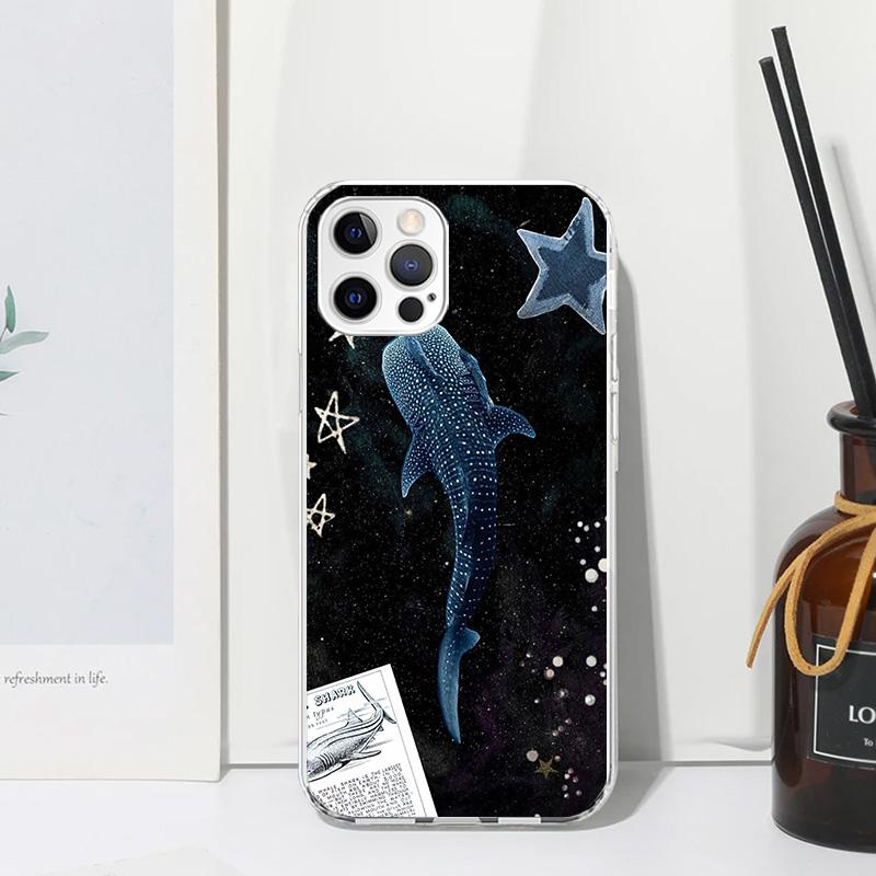 

Ocean Whale Shark Phone Case For Iphone 17 Air 16 15 Plus 16E 14 Pro Max 13 Mini 12 11 7 8 SE Fundas Soft Back Cover 17 Air 16 1 iPhone 16 Pro