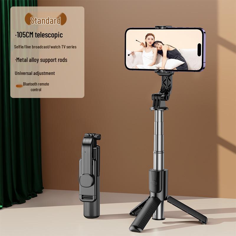 Bluetooth Selfie Stick with Fill Light and Portable Tripod Stand