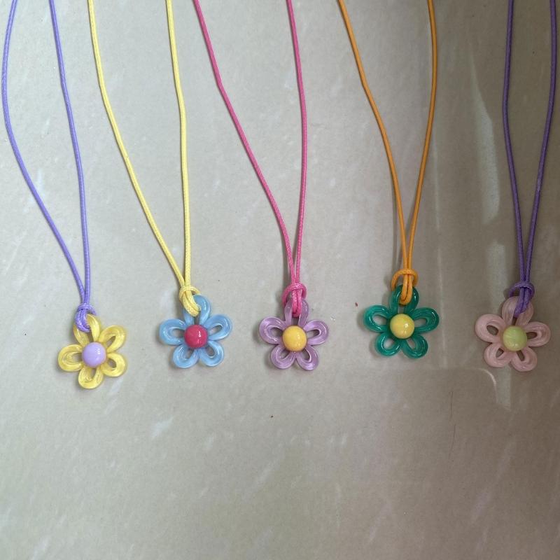 Floral Necklace Adjustable Strap Hollow Flower Charm Clavicle Chain Personalized Flower Chocker Necklace Jewelry